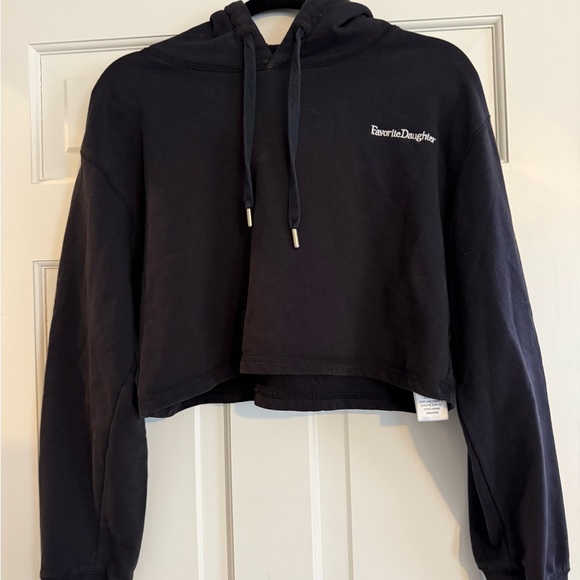 Favorite Daughter Other - FAVORITE DAUGHTER Black Cropped Hoodie AND SWEATPANTS SET BOTH SZ MEDIUM